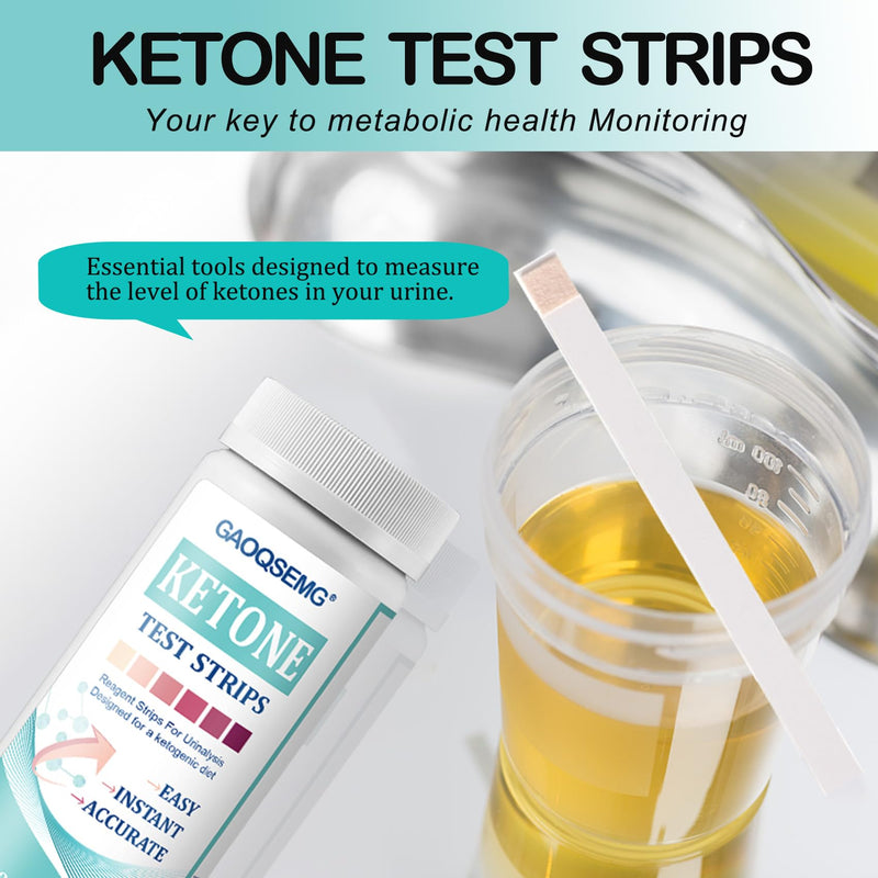 [Australia] - Ketone Test Strips,100 Strips Keto Urine Test Strips for Ketosis,Low Carb Diet Ketone Home Urinalysis Test Kit Easy & Accuate Testing Strips 