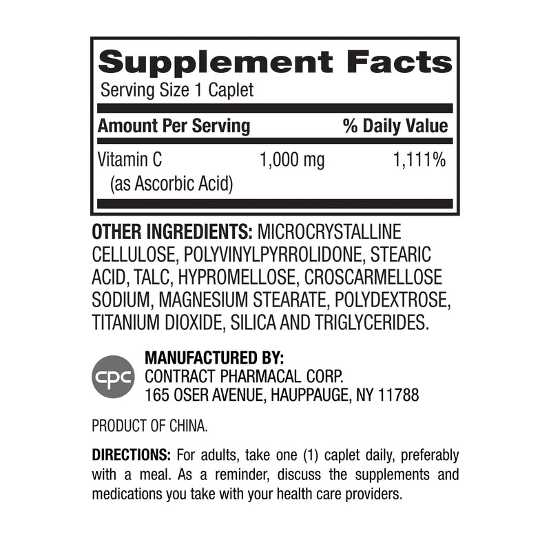 Earth's Splendor Vitamin C 1000mg Immune Support Supplement 2 Pack | Antioxidant Health Daily Wellness Immune Support Caplets Three Month Supply Men Women Ascorbic Acid/ Vit C 1000 2 Pack