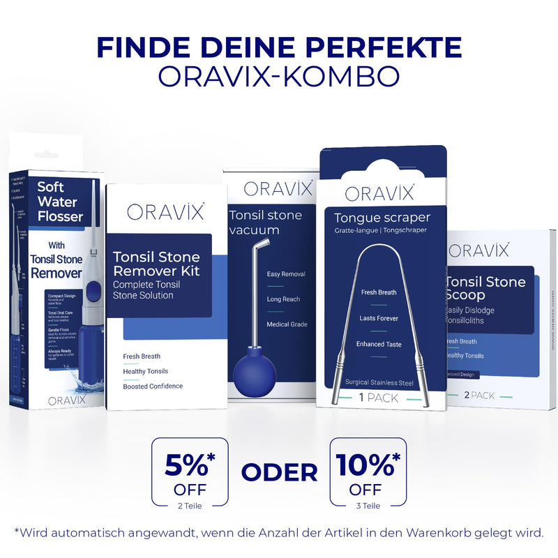 [Australia] - Oravix tonsil stone cupping glass, tonsil stone removal suction, combat bad breath, tonsil stone remover, tonsil stone remover suction, cupping glass, tonsil stone against bad breath, oral hygiene 