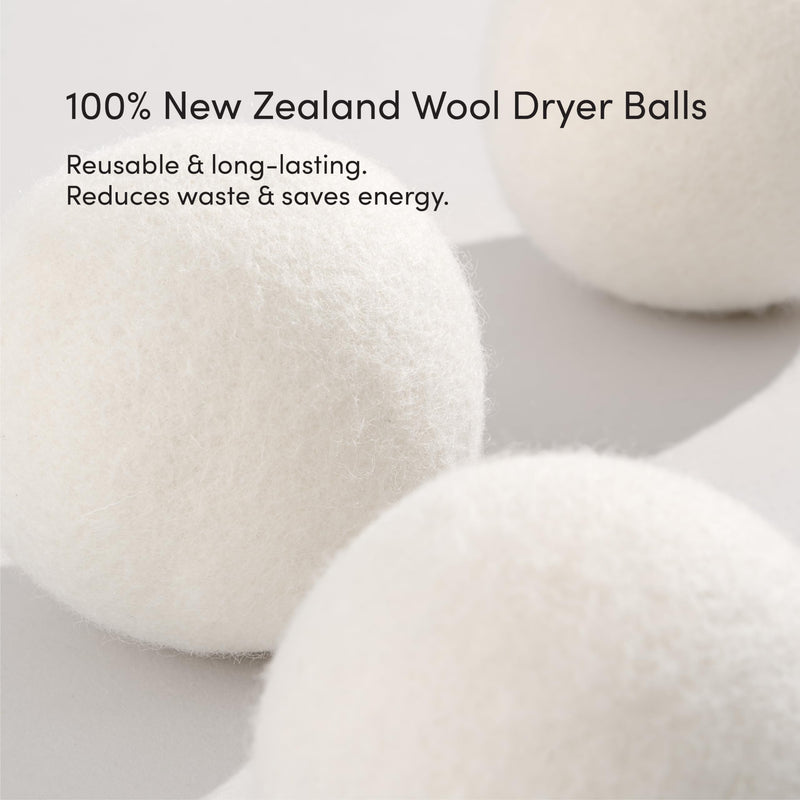 Dirty Labs | 100% New Zealand Wool Dryer Balls | 3 Balls | Shorten Drying Time | Reduce Static & Wrinkles | Dryer Sheet & Fabric Softener Alternative New Packaging