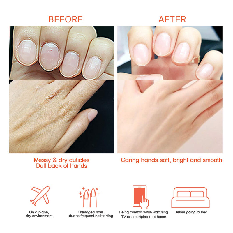 [Australia] - The Orchid Skin Hand Repair Mask Sheet Gloves for Hydration and Moisturization, Korean Skincare, 0.7 .o.z Orange Hand Mask 