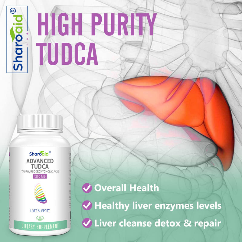 [Australia] - TUDCA Liver Support Supplements 1200 mg-Third Party Tested-High Strength Formula-Bile Salts for Liver Detox Cleanse-Vegan Capsules for Liver,Kidney,Gallbladder Health,1 Bottle-60 Capsules 60 Count (Pack of 1) 