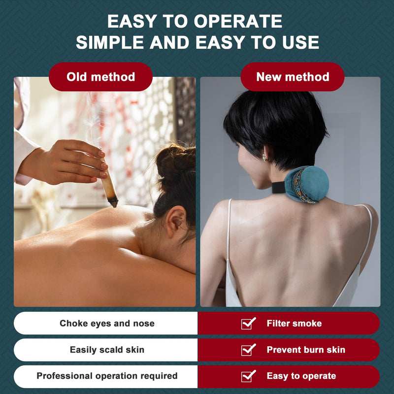 [Australia] - 6 PCS Moxibustion Kit, 2 Smokeless Copper Moxa Boxes, 2 Premium Smoke Filter Bags, 1 Multifunctional Moxa Stick Tank, 1 Insulation Sleeve for Moxa Stick Tank (Not Include Moxa Sticks) 6 