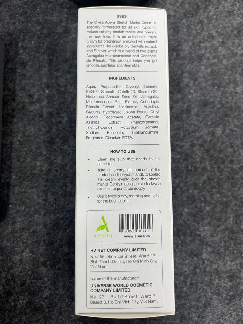 [Australia] - Abera Stretch Mark Cream, Moisturizing Belly Lotion with Natural Oils 