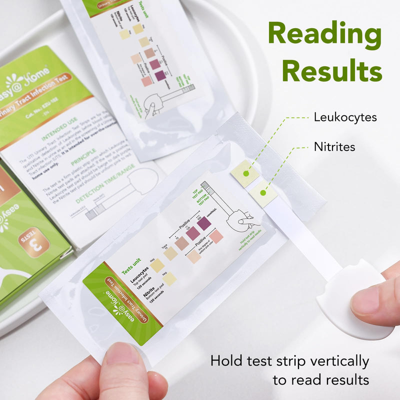 [Australia] - Easy@Home UTI Test Kit - UTI Test Strips for Women Urinary Tract Infection Testing Detect Leukocytes and Nitrites Home Urine Dipsticks Tailored Handle Design OTC Use (9 Pack) UTI-EZU-102:9 