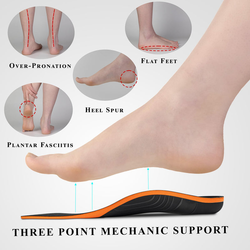 [Australia] - YEKORA Ortho Plus orthopedic insoles shoe insoles flat feet flat feet plantar fasciitis heel spur hollow foot kink foot men women (XS: 35-37 EU) XS: 35-37 EU 