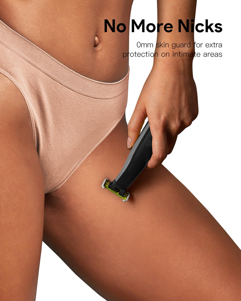 [Australia] - Attachments Intimate Skin Protection and 3mm Body Comb for O Blade QP2734 QP2824 QP2520 QP2530 QP6551 QP6530 Hybrid Electric Trimmer Attachments Accessories, 2pcs 