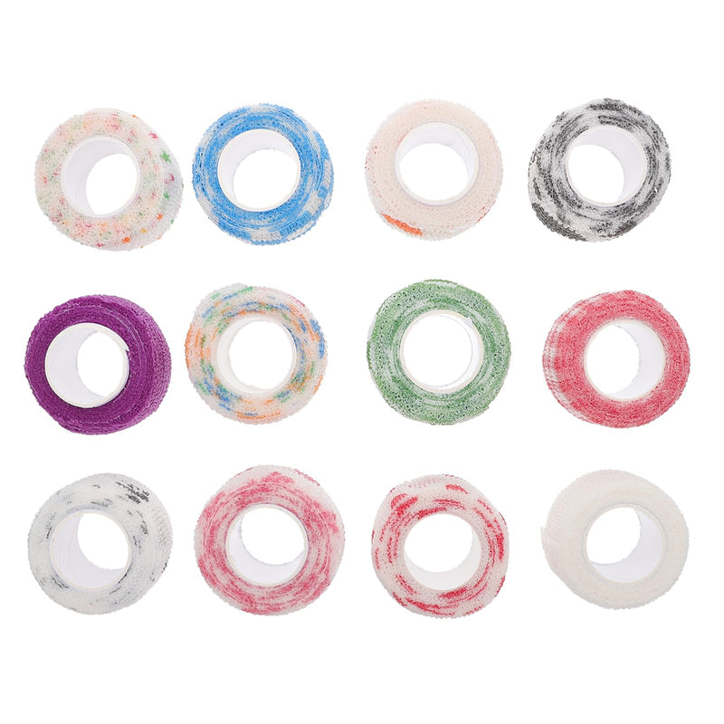 Self Adhesive Finger Tape: 12pcs Finger Rolls Elastic Wraps for Stretch Athletic Sports Wrist Ankle