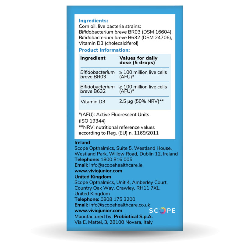 Tummies Bifibaby Drops - A Probiotic & Vitamin D3 Supplement for Babies & Children with Live Bacteria Strains to Support Gut Health and Immunity - 8mL (Pack of 2) 8 ml (Pack of 2)