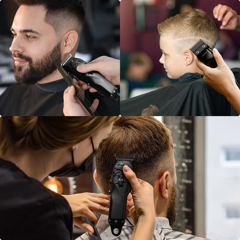 [Australia] - Hair Clippers for Men Professional - Cordless & Corded Barber Clipper for Home Hair Cutting Grooming Set, Rechargeable Mens Hair Clipper & Trimmer (Gold) Gold 