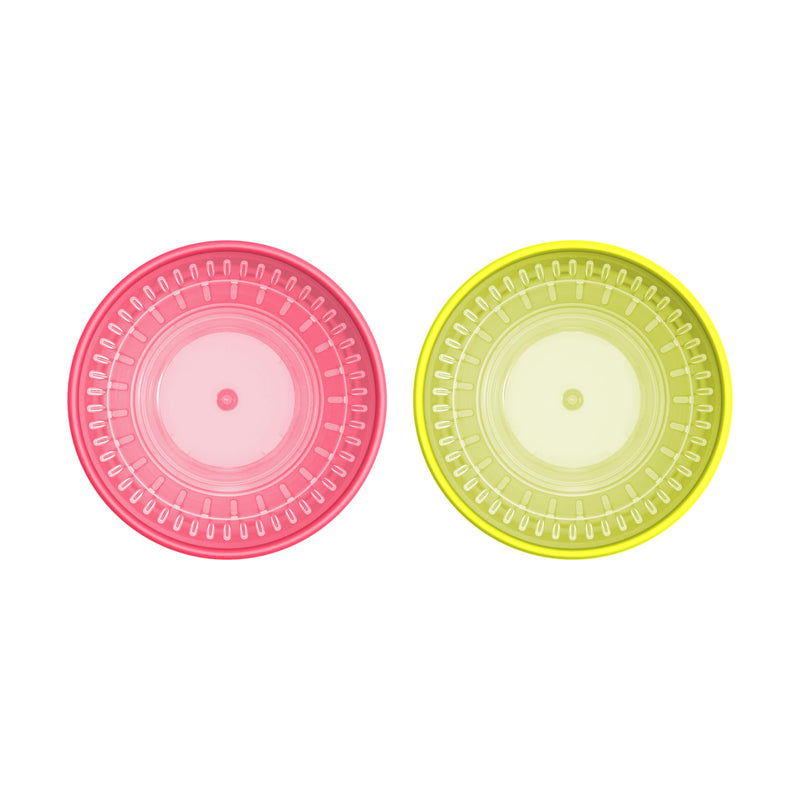 [Australia] - Dr. Brown's Milestones Cheers 360 Spoutless Transition Cup, Travel Friendly and Leak Free Sippy for Babies and Toddlers, Green and Pink, BPA-Free, 10 oz/300 mL, 9m+ 10 Ounces 