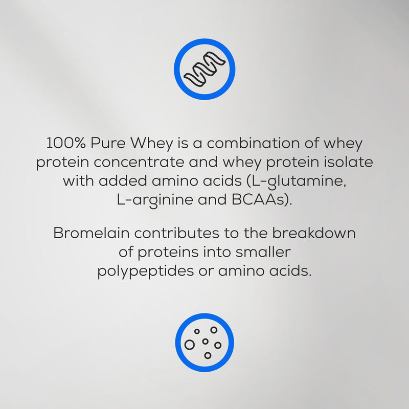 BioTechUSA 100% Pure Whey | Protein Powder with BCAA and Glutamine | Gluten-Free, Palm Oil Free | 21g Protein per Serving, 454 g, Strawberry 454 g (Confezione da 1)