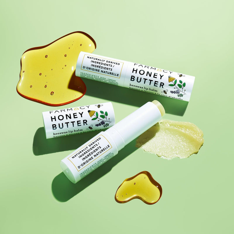 Farmacy Beeswax Lip Balm - Honey Butter Moisturizing Lip Care Enriched with Cupuaçu & Cocoa Butters, Proprietary Honey Blend and Vitamin E to Nourish, Soften & Heal (3.4g) 0.12 Fl Oz (Pack of 1)