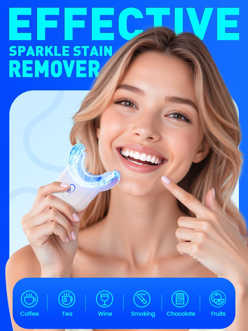 [Australia] - Teeth Whitening Kit for Sensitive Tooth: Professional Whitening Gel Pens Strips Dental kit, 32X LED Light White Personal Care Products, 35% Carbamide Peroxide Whitener, Beauty Tools for Home 