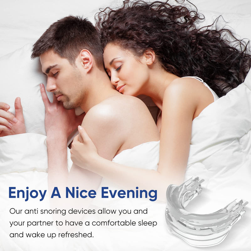 [Australia] - Bite splints, anti-snoring splint, effective snoring stopper mouthpiece bite splint night against teeth grinding and snoring men women 1 piece clear 