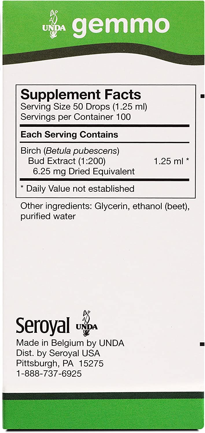 UNDA Gemmo Therapy Betula Pubescens | Birch Bud Extract | 4.2 fl. oz.