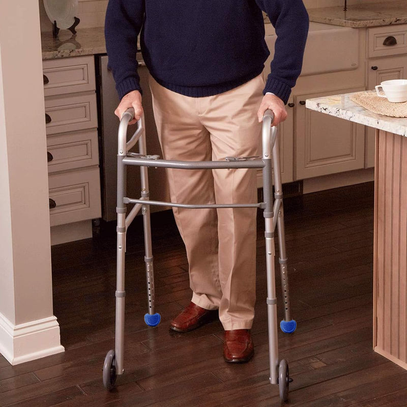 [Australia] - Walker Tennis Balls Precut Tennis Balls for Walkers 4PCS Walkers Legs Universal Precut Glide Balls, Heavy Duty Long Lasting Felt Pad Glide Coverings for Furniture Legs and Floor Protection Blue 