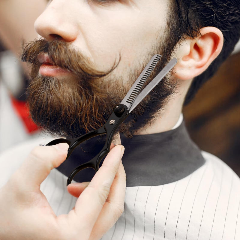 Fcysy Professional Hair Scissors Texturizing Shears Kit, Haircut Scissors Thinning Shears 11 Pcs Set 11pcs Black