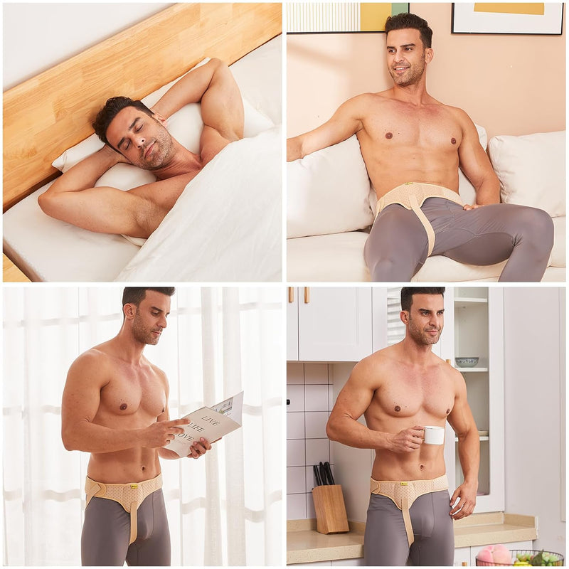 [Australia] - ORTONYX Inguinal Groin Hernia Truss Support Belt - Right Beige 