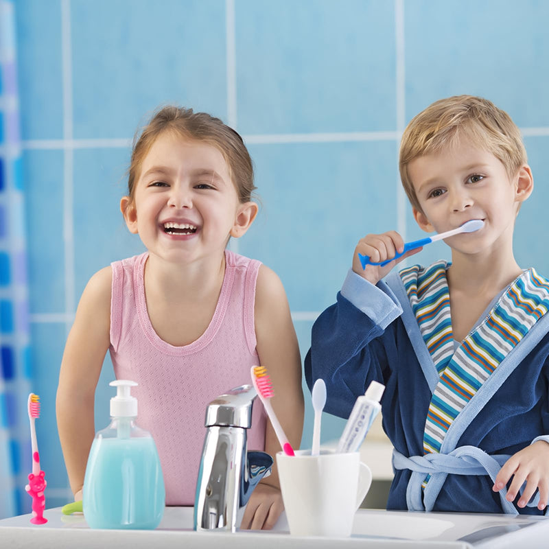 [Australia] - 50pcs Toddler Toothbrush Set - Kids Manual Toothbrushes, Soft Bristles, Suction Cup, Age 2+ 050 Pack 