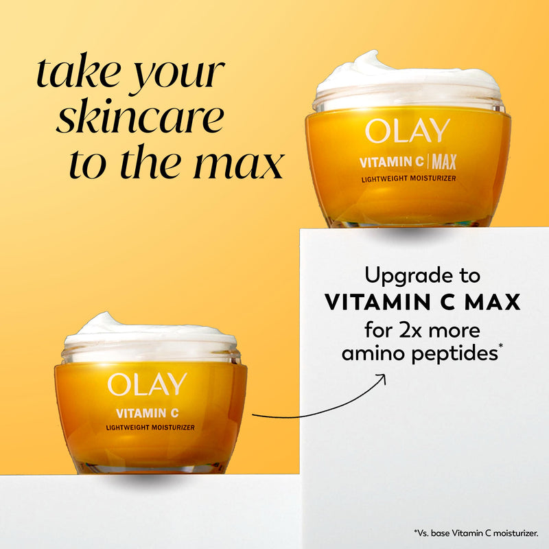 Olay Vitamin C Face Moisturizer, Brightening Cream for Women, Instant Hydration, Evens Tone, Dark Spot & Hyperpigmentation Reduction, Glowing Skin Care - Niaciniamide, Lactic Acid, 1.7 Oz 1.7 Fl Oz