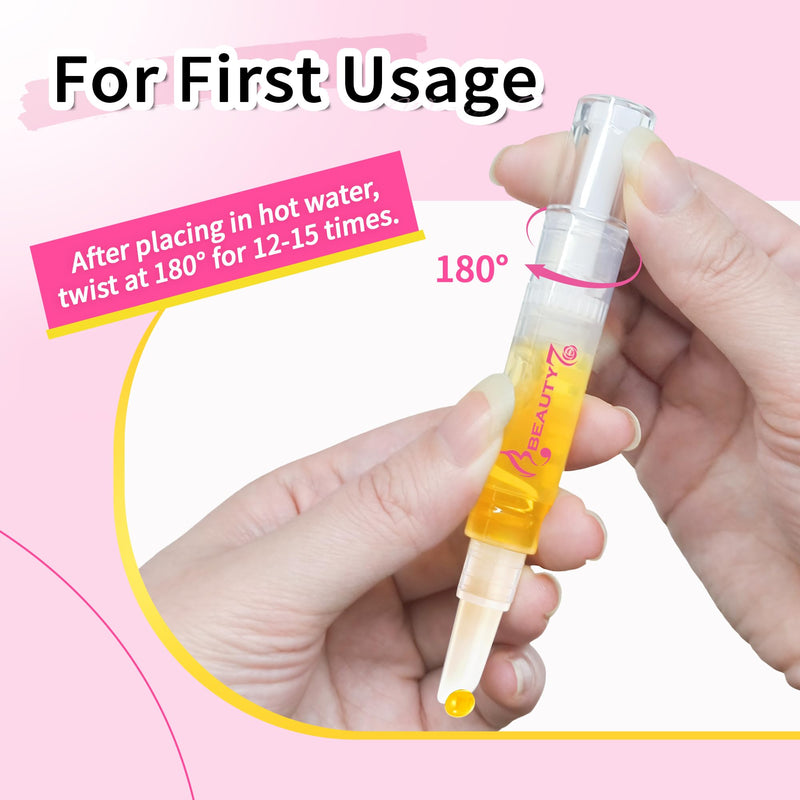 [Australia] - Beauty7 Wax Pen with Strips for Hair Removal Wax Removal of Eyebrows Face Facial Hair Removal Set with Wax Pen, Strips, Cleansing Oil after Waxing 