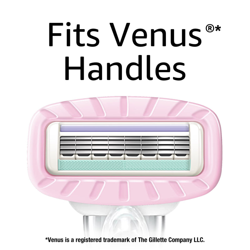 Amazon Basics Women's 4 Blade FITS Razor Refills for Women, FITS Amazon Basics FITS Handles and Venus Handles, Moisturizing Surround, 6 Refill Cartridges, 1 Pack of 6 6 Refills 1 Count (Pack of 6)