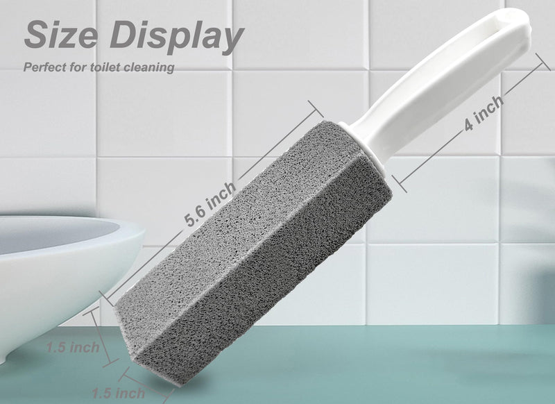 [Australia] - Pumice Stone for Cleaning Toilet Bowl with Handle, Pumice Stick Pumice Scouring Pad for Cleaning, 4 Pack 