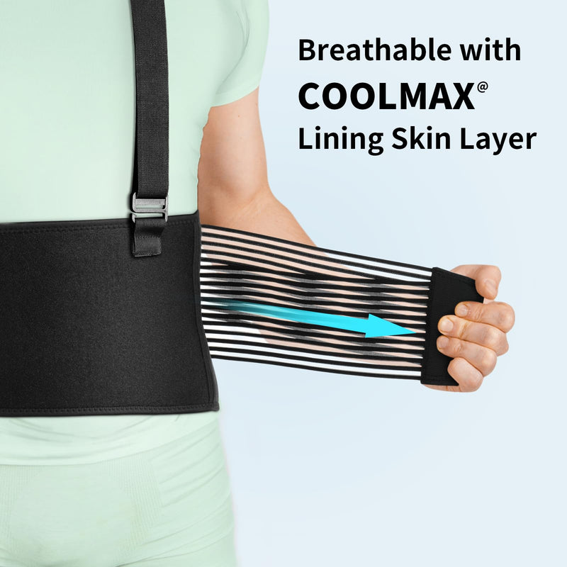 [Australia] - AllyFlex Sports® Back Brace For Lifting Work Y-shape Suspenders Safety Belt With Dual 3D Lumbar Support Relieve Pain, Prevent Injury - XL/XXL (45''-55'') XL/XXL (45''-55'') 