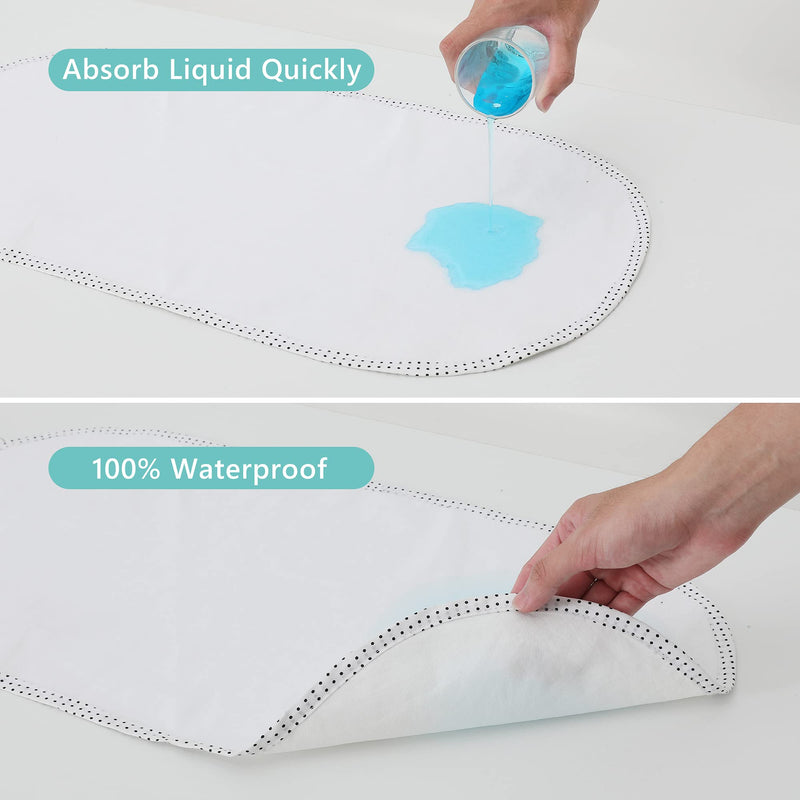 [Australia] - TILLYOU Changing Pad Liners 6PK - Waterproof Flannel Cotton, 27" x 13" - Perfect for Baby Diaper Changing Needs, White 27x13 Inch (Pack of 6) 