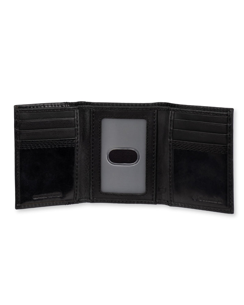 Columbia Men's RFID Trifold Wallet One Size Black Stitch