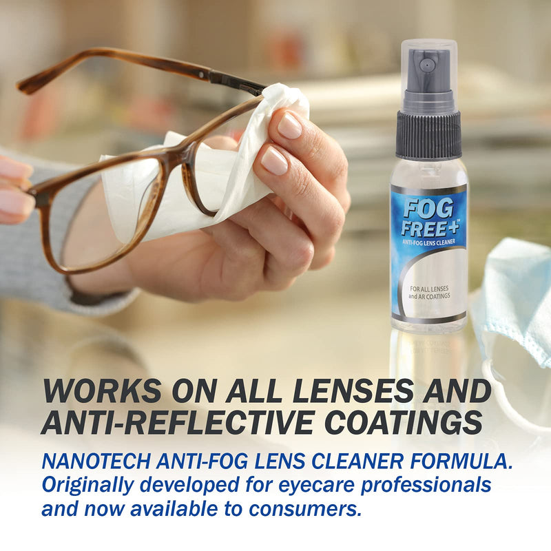 [Australia] - Fog Free Plus Anti-Fog Spray for Glasses - Lens Cleaner and Defogger - Effective on All Lenses and Anti-Reflective Coatings - Prevents Fog on Eyeglasses, Sunglasses, AR Coatings - 1 oz. (29.5 mL) 