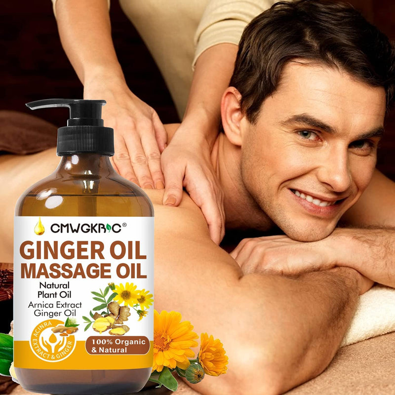 [Australia] - Ginger Oil,Ginger Massage Oil for Lymphatic Drainage,Natural Body Oil for Skin,Arnica Oil,Sore Muslce Massage Oil,Spa Ginger Oil-Warming and Relaxing for Mothers Day Gifts&Fathers Day Gift 