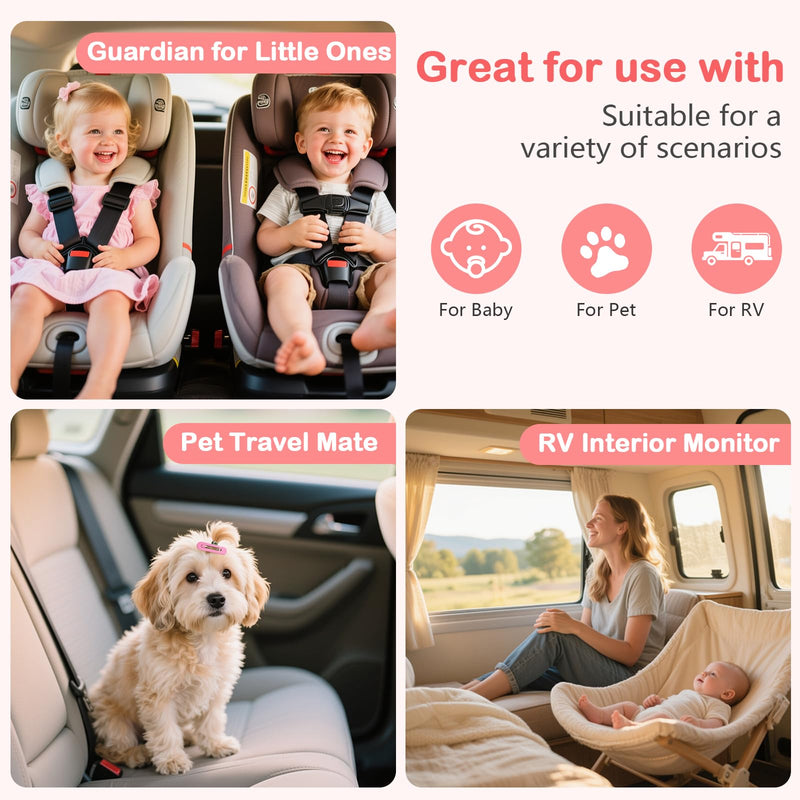 [Australia] - Dual Baby Car Camera for 2 Kids – 6.9” Split Screen Ultrawide HD Display with 2 Cameras, IR Night Vision, Easy Installation, Dual Car Camera Baby Monitor for Infant & Toddler Safety by Fodkh 