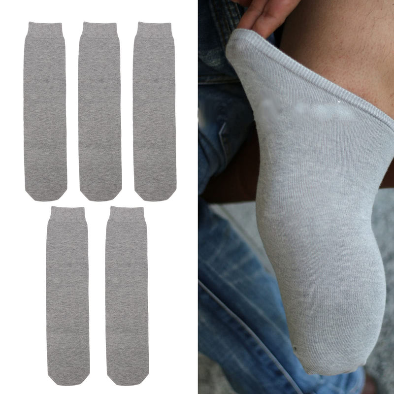 [Australia] - Pack of 5 Stump Socks, Prosthetic Socks for Amputees Below the Knee, Stump Shrinker Limb Compression Amputee Care Breathable Thick Cotton Elastic Sweat Absorption (L) 