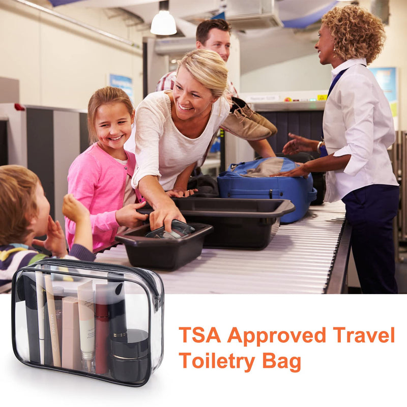 TSA Approved Toiletry Bag Clear Makeup Bags 2Pack +Large Weekender Bag for Women with Shoe Compartment for Travel Gym Camping
