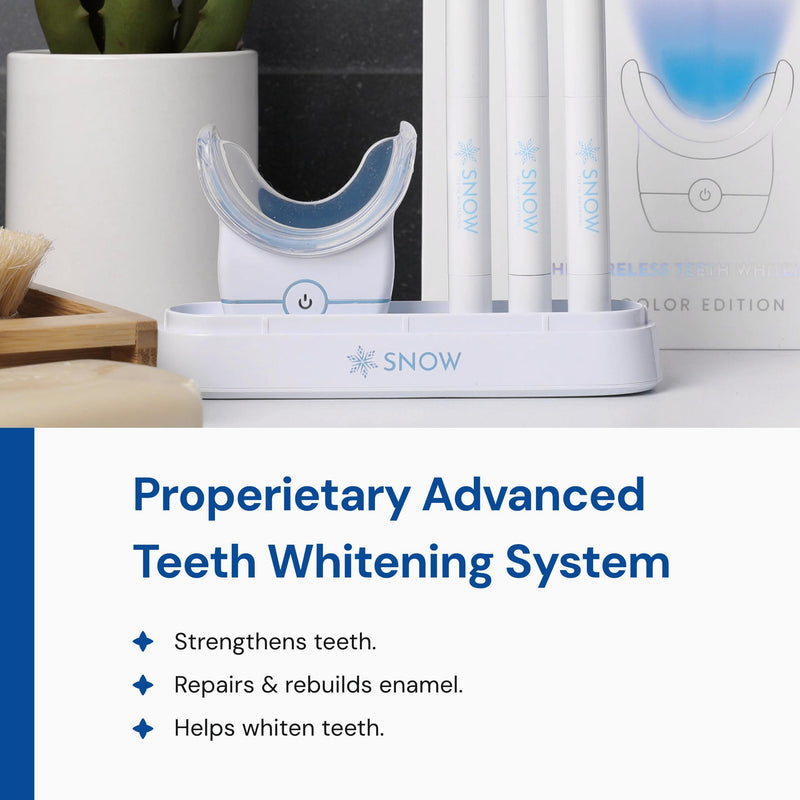 [Australia] - Snow Teeth Whitening Kit - Snow Teeth Whitening Serum and LED Mouthpiece Whitener, Formulated with Hydroxyapatite, Good for 2 Months - Wired Kit with 1 Wand Diamond Wired - 1 Wand 