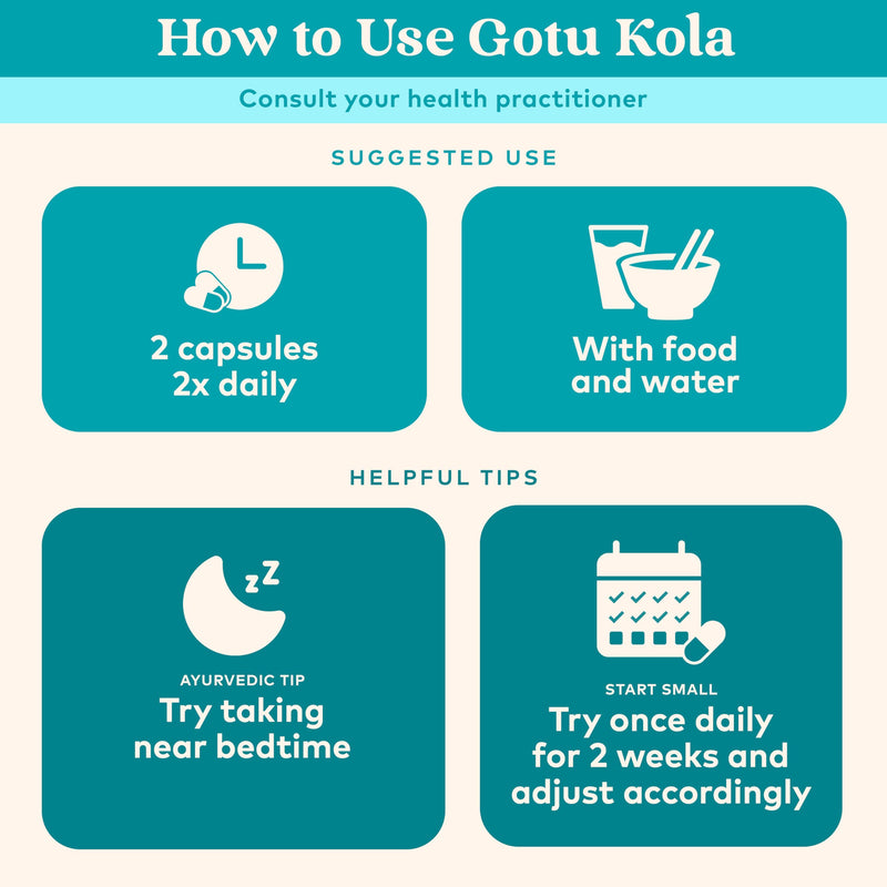 [Australia] - Organic India Gotu Kola Herbal Supplement - Adaptogen for Brain & Nervous System Support, Vegan, Gluten-Free, Kosher, USDA Certified Organic, Non-GMO, Calming, Clarity - 90 Capsules 