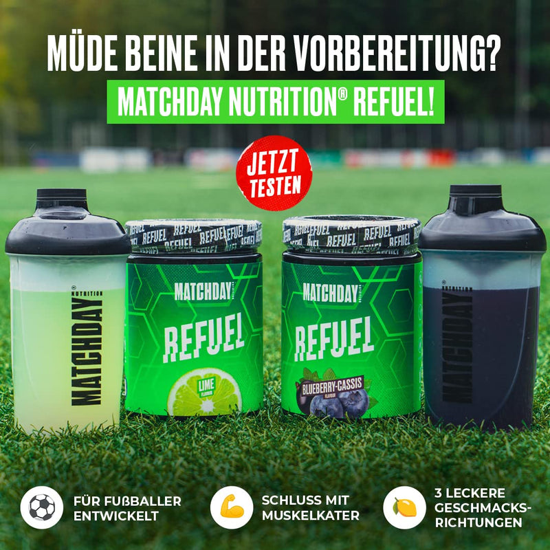 [Australia] - Matchday Nutrition Refuel I Better regeneration especially for footballers I Carbohydrates, amino acids & vitamins against muscle soreness (Ice Tea Peach) Ice Tea Peach 
