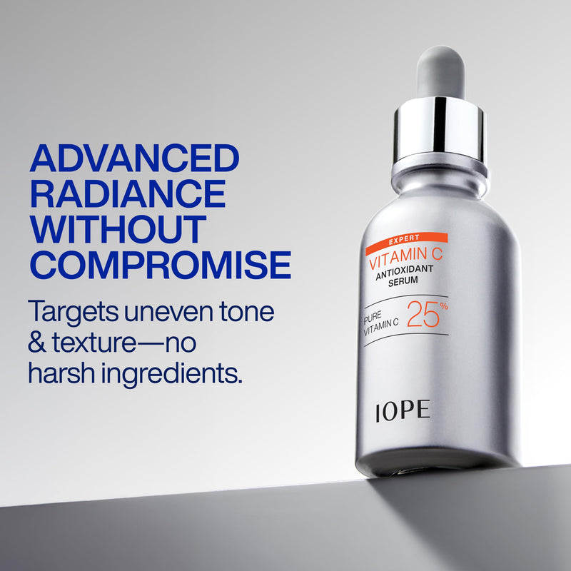 IOPE Expert Vitamin C 25% Antioxidant Serum - 25% Pure Vitamin C Face Serum - Visibly Evens Skin Tone, Enhances Radiance, and Smooths Texture – 5 Antioxidants and PHA - 0.77 fl. oz.