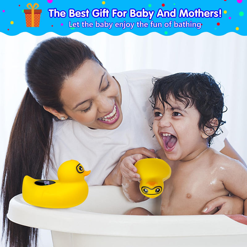 Baby Thermometer, Baby Bath Thermometer Upgrade LED Digital Bathtub Water Temperature Auto ON/Off Bathroom Safety Thermometer Yellow Duck Floating Toy for Infants, Newborn,Toddler, Kids Yellow Duck01