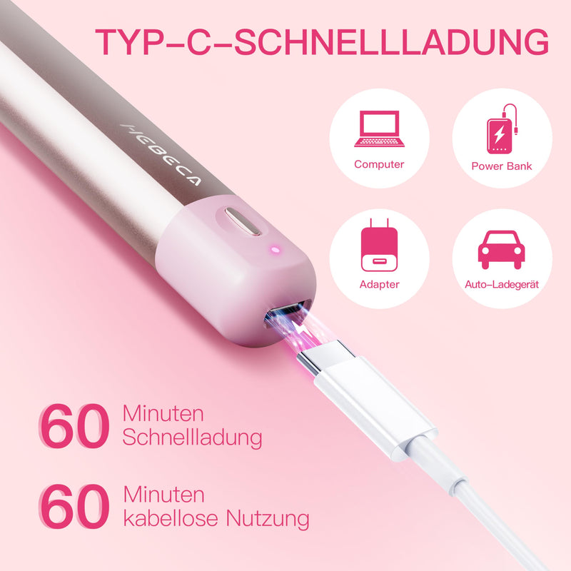 [Australia] - HEBECA Nose Hair Trimmer Women - Nose Trimmer Women's Eyebrow Razor Electric Women's Nose and Ear Trimmer Portable Rechargeable USB 2 in 1 Face Razor Women Pink 