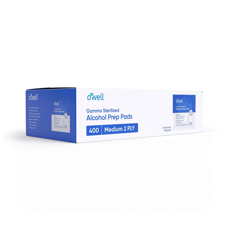 [Australia] - Alcohol Wipes, 400 Count | Medical & Professional Sterile Alcohol Prep Pads | Individually Wrapped 2-Ply Antiseptic Alcohol Pads Great for First Aid Kits & Personal Use 400 Count (Pack of 1) 