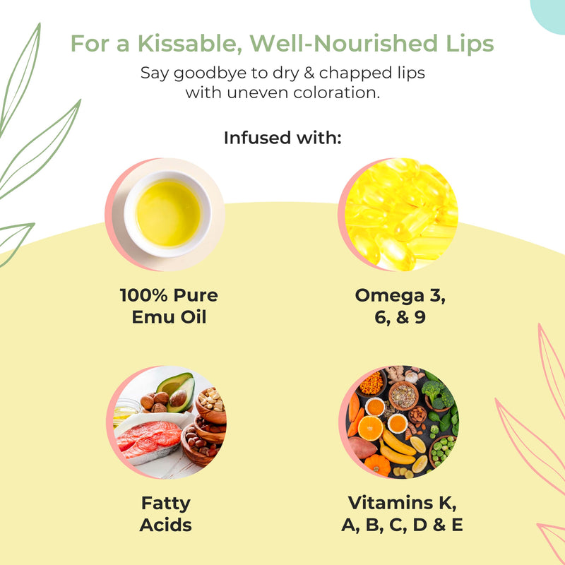 Emu Oil Moisturizing Lip Balm - Hydrating Lip Balm with Extreme SPF50+ Sun Protection - 4-Hour Water Resistant, Fortified with Vitamin E, Amino Acids & Omega 3, 6 & 9 - Y-Not Natural, 15g Stick 0.53 Ounce (Pack of 1)