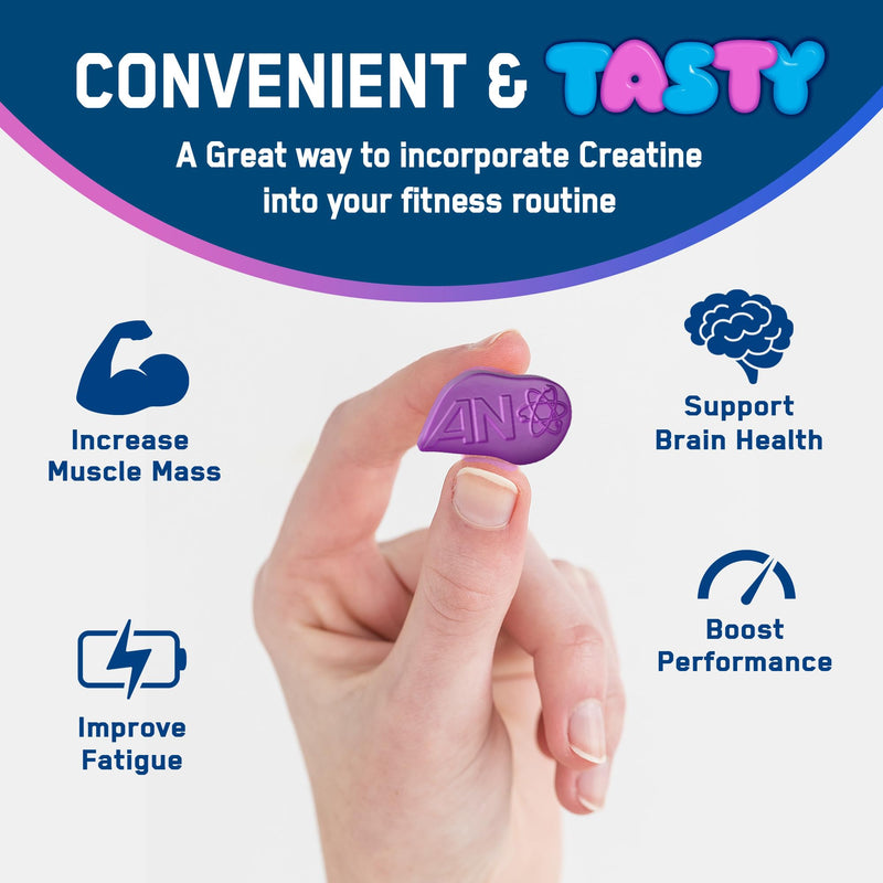 Applied Nutrition Creatine Gummies - 3000mg Creatine Monohydrate per Serving - 80 Chewable Vegan Gummies for Strength, Power & Recovery (20 Servings) Cola Blast