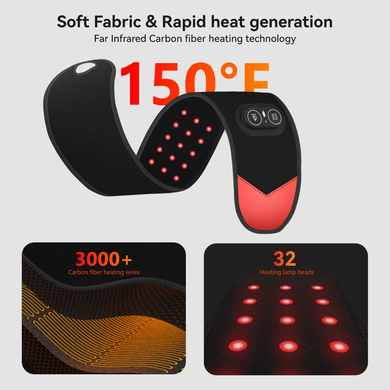 [Australia] - Yabuu Cordless Wrist Hand Heating Pad Massage for Carpal Tunnel With 3000mAh Battery,Hand Arthritis,Wrist Pain Relief,Heat Wrap Pad,Vibration and Adjustable Heat Settings Hot Therapy Gifts for Mom/Dad Wireless 