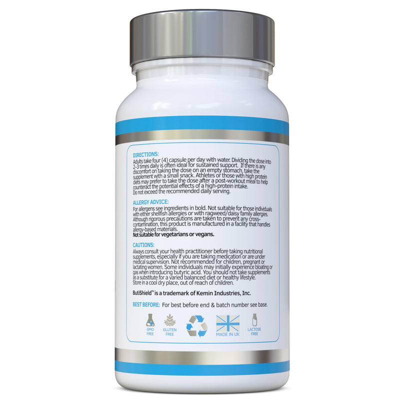 L-Glutamine Complex with Butyric Acid, Glucosamine (N-Acetyl-D), Marshmallow Root, Slippery Elm Bark, Liquorice Root, Chamomile Flower, Mastic Gum, Quercetin & Zinc - UK Made and No Artificial Nasties