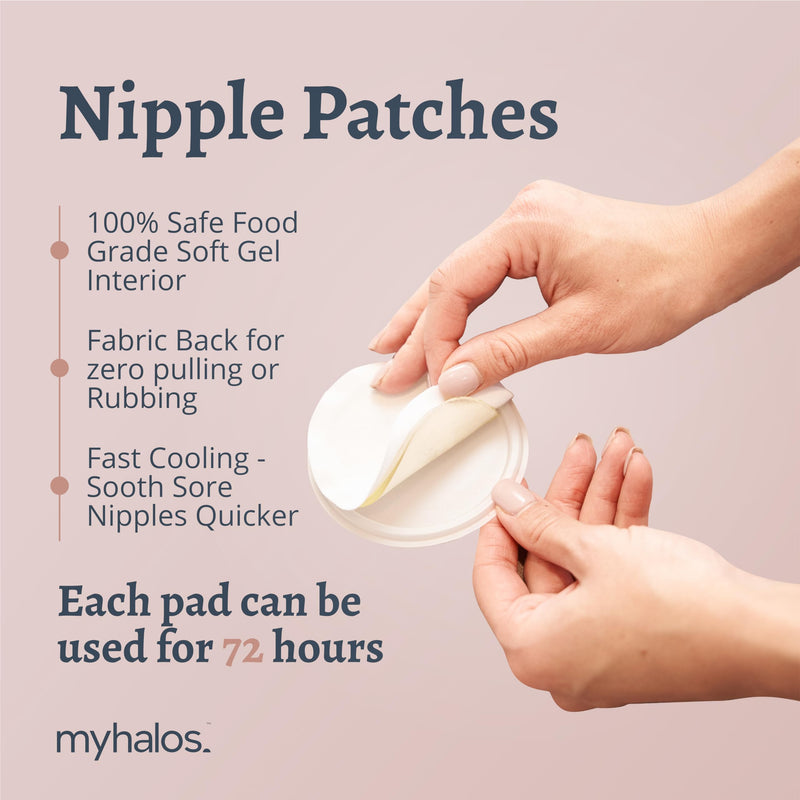 [Australia] - Breast Therapy Pack -2 Hot Cold Breast Therapy Packs & 4 Hydrogel Nipple Pads for Breastfeeding - Breast Heating Pad Breastfeeding Relief - Breast Ice Packs for engorgement & Nipple Gel Soothing Pads 
