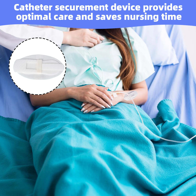 [Australia] - 20Pcs Foley Catheter Stabilization Device, Catheter Tube Holder, Adhesive Catheter Urinary Leg Bag Legband Holder Catheter Supplies for Single/Double Tube, G Tube and Feeding Tube in Place 20pcs White 