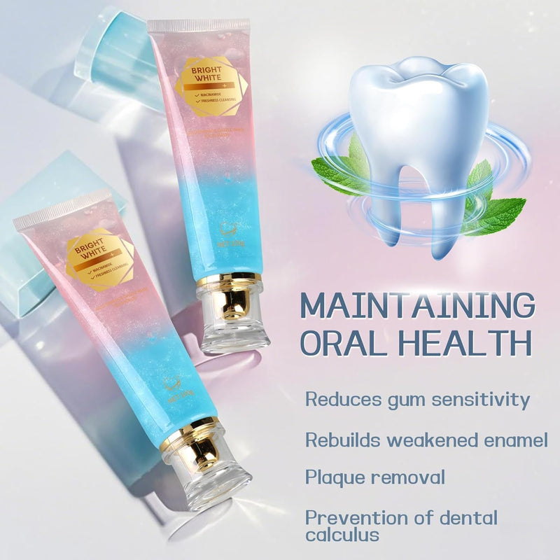 Niacinamide Whitening Toothpaste, Niacinamide Intensive Whitening Toothpaste, Enamel Protection & Long-Lasting Fresh Breath, Stain Removal - Daily Use for Improves Gum Health, Deep Cleaning Care (2) 2